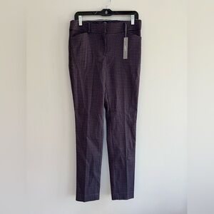 Loft NWT Marisa Patterned Pencil Skinny Ankle Pants in Violet Mist, 6T